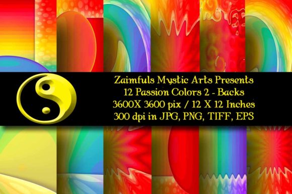 12 Passion Colors Backgrounds #2: Versatile Digital Papers