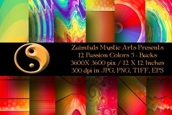 12 Passion Colors Backgrounds #5: Creative Design Assets