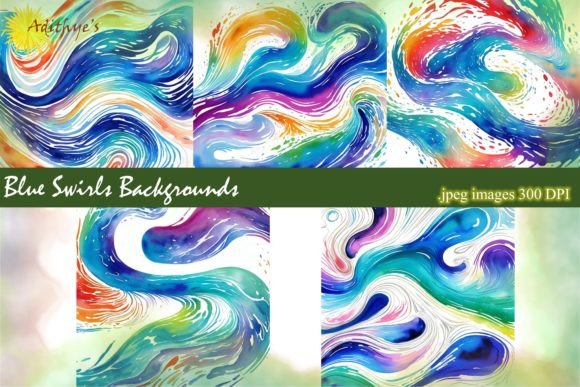 Capturing Motion and Depth with Blue Swirls Backgrounds
