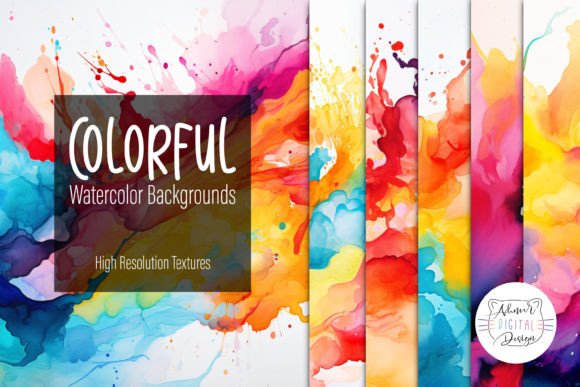 Colorful Watercolor Backgrounds Set: A Creative Asset for Every Project