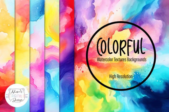 Colorful Watercolor Textures Backgrounds: A Designer's Secret Weapon
