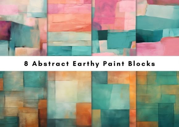 Earthy Paint Blocks Backgrounds for Authentic Designs