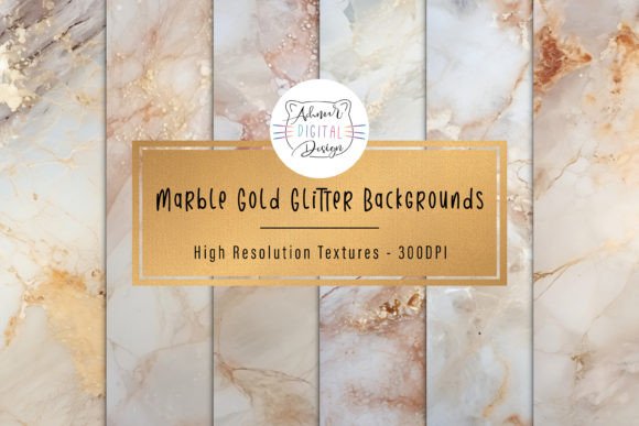 Elevate Your Brand with Marble Gold Glitter Backgrounds