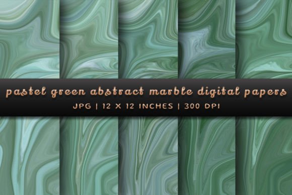 Elevate Your Designs with Pastel Green Abstract Marble Backgrounds