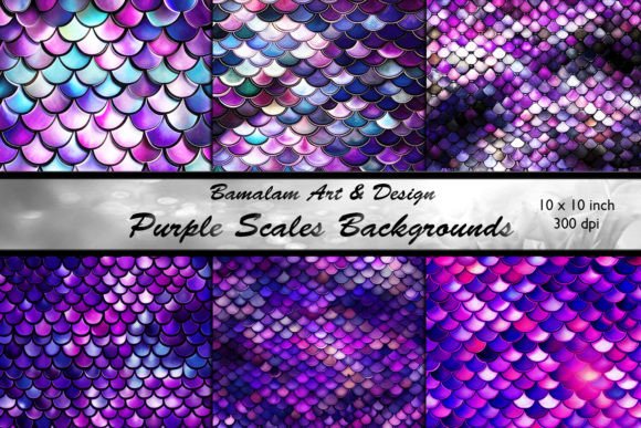 Enchanting Purple Scales Sublimation Backgrounds
