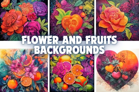 Flower and Fruit Backgrounds: A Designer's Guide to Natural Beauty