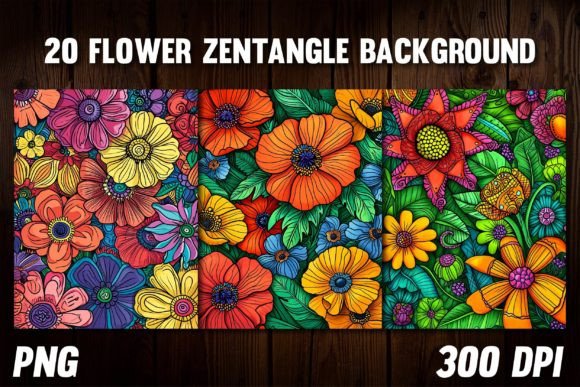 Flower Zentangle Backgrounds for Covers: A Designer's Calm