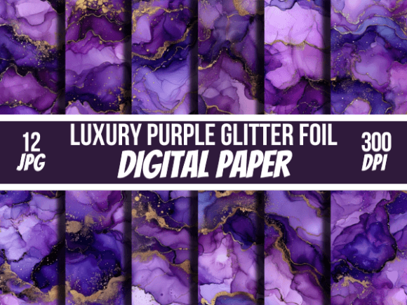 Glitter Purple Alcohol Ink Backgrounds: A Designer's Guide