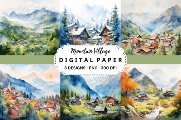 Mountain Village Backgrounds: Elevate Your Creative Projects