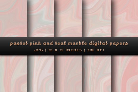 Pastel Pink and Teal Marble Backgrounds for Creative Design