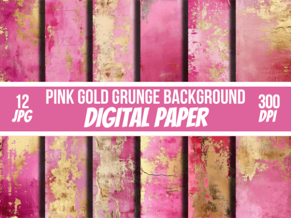 Pink & Gold Grunge Textures: A Designer's Secret Weapon