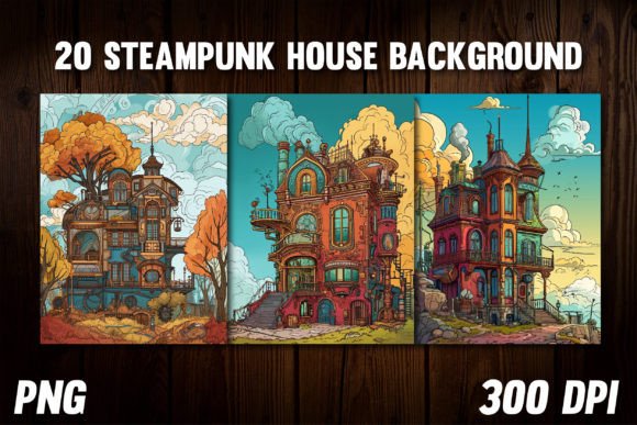 Steampunk House Backgrounds for Covers 5: Elevate Your Design