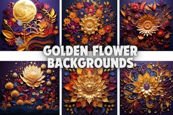 Transform Your Screen with Golden Flower Backgrounds