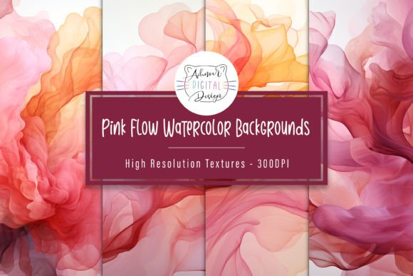 Unleashing Creativity: Pink Flow Watercolor Backgrounds