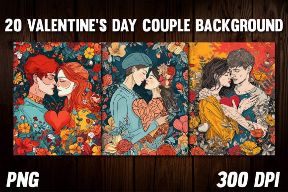 Valentine's Day Couple Backgrounds 5: A Designer's Romance Toolkit