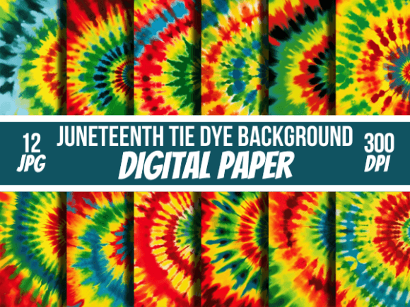 Vibrant Juneteenth Tie Dye Backgrounds for Creative Projects