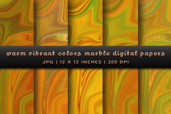 Warm Vibrant Colors Marble Backgrounds for Bold Designs